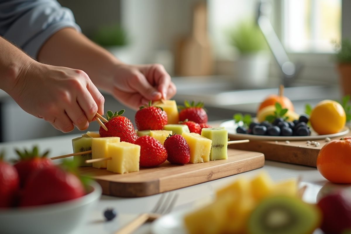 brochettes fruits